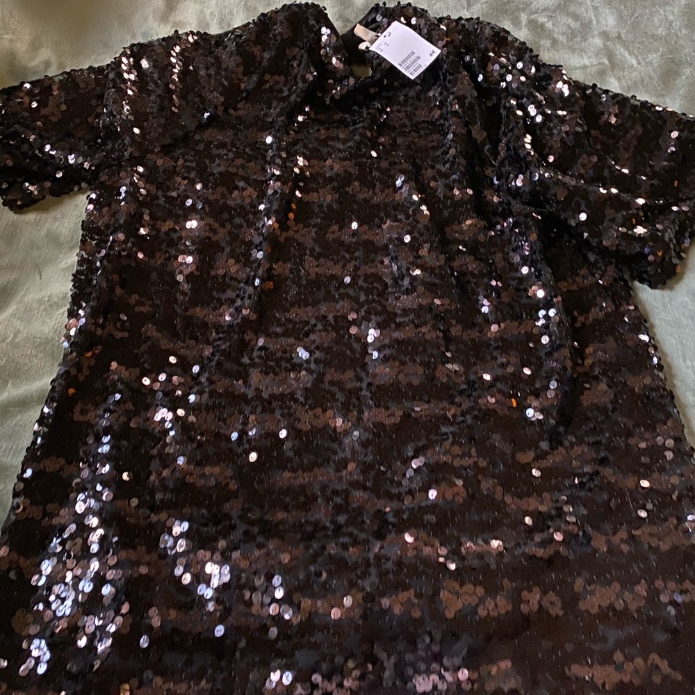 H&M sequin shift dress